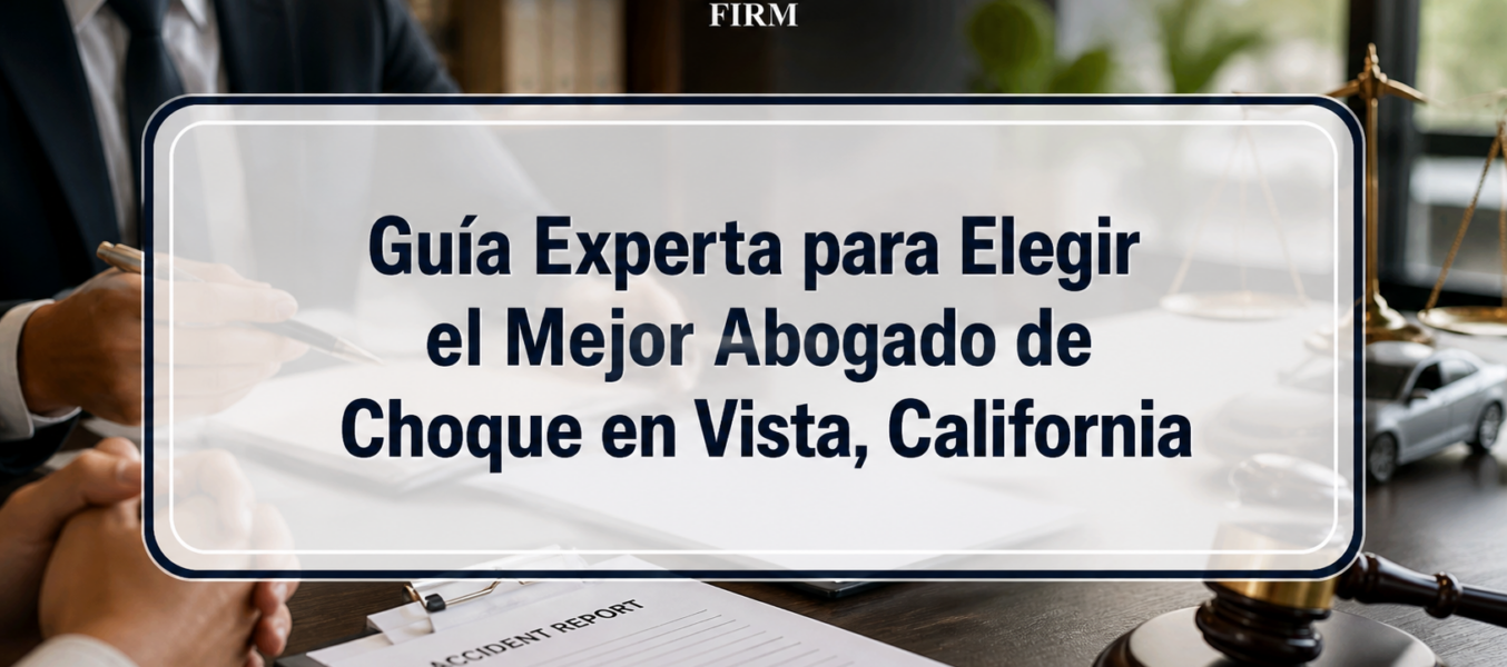 Guía Experta para Elegir el Mejor Abogado de Choque en Vista, California