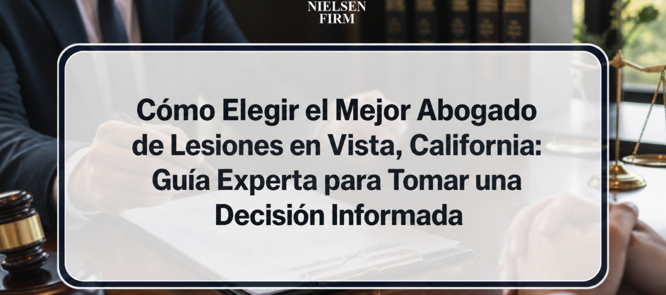 Cómo Elegir el Mejor Abogado de Lesiones en Vista, California: Guía Experta para Tomar una Decisión Informada